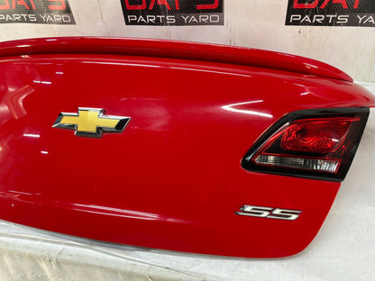 2015 Chevrolet SS Sedan Trunk Deck Lid w/ Spoiler Red OEM
