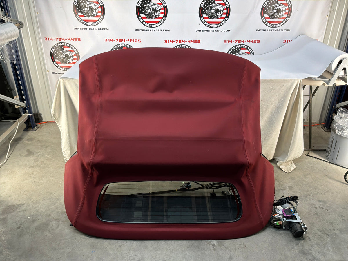 2007 Chevy C6 Corvette Convertible Convertible Soft Top w/ Hydraulic Pump Red OEM