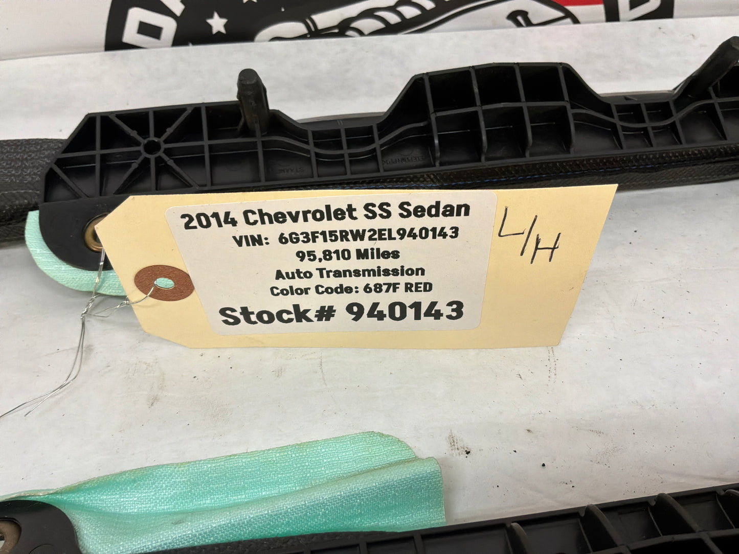 2014 Chevrolet SS Sedan RH & LH Roof Side Rail Curtain Airbag Air Bag Set OEM