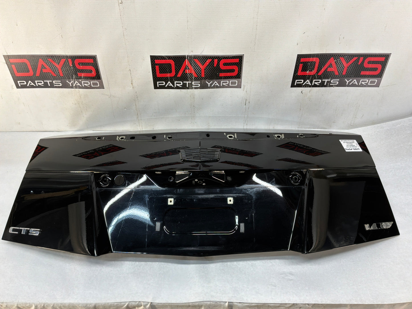 2011 Cadillac CTS-V Coupe Trunk Deck Lid Black OEM