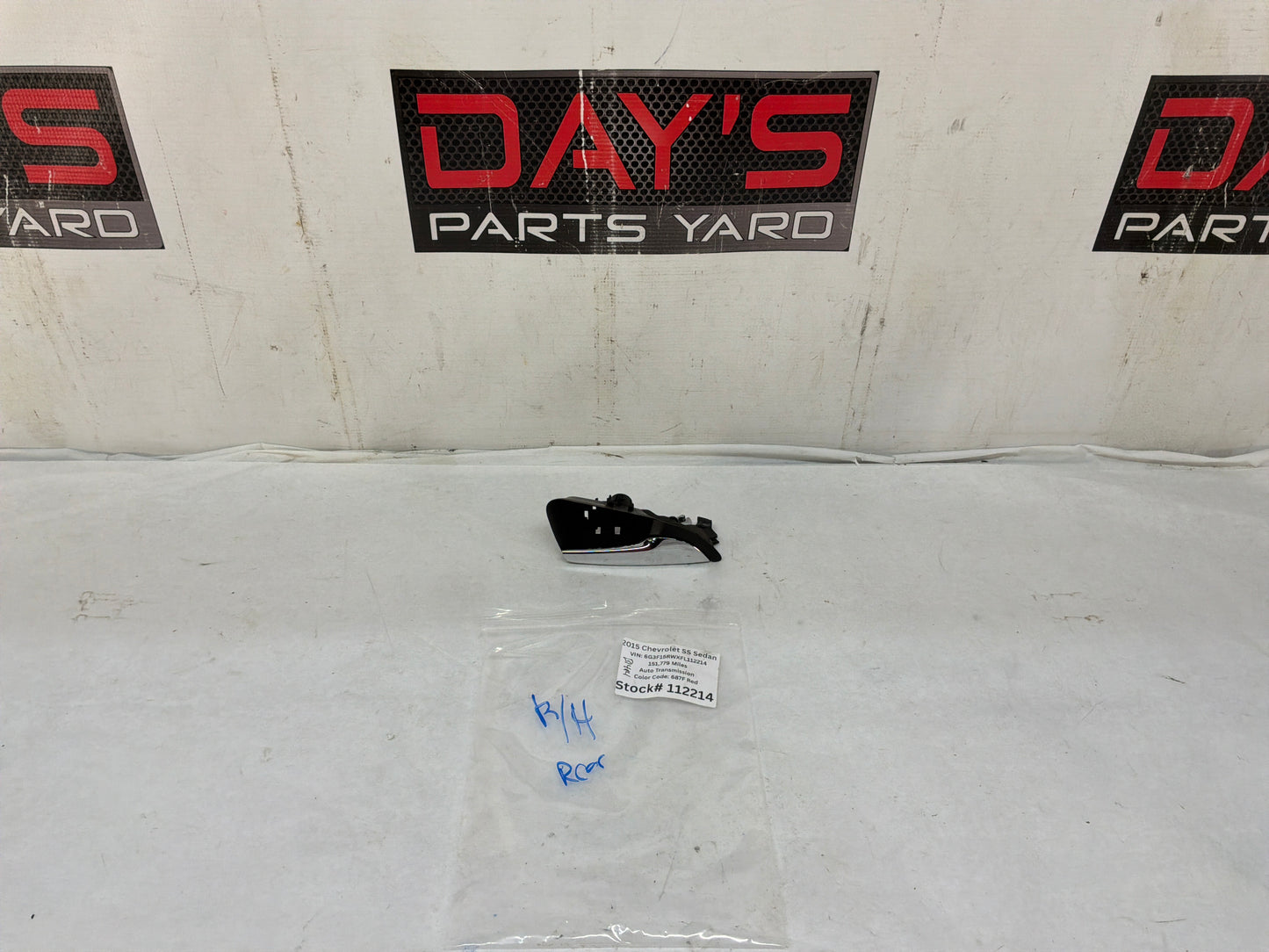 2015 Chevy SS Sedan Rear RH Passenger Interior Door Handle OEM
