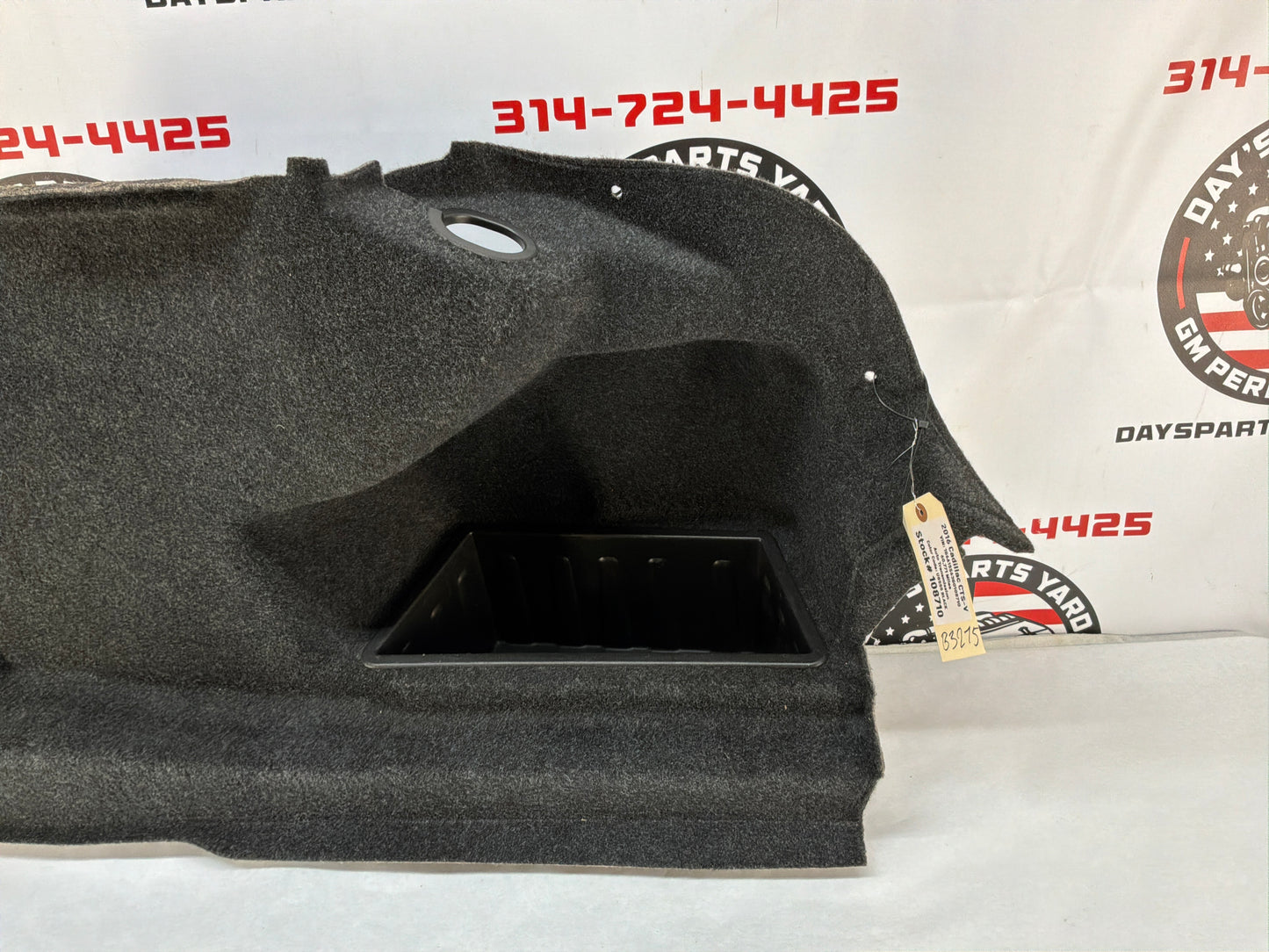 2016 Cadillac CTS-V RH Passenger  Interior Trunk Quarter Cargo Carpet Trim Panel Cover OEM