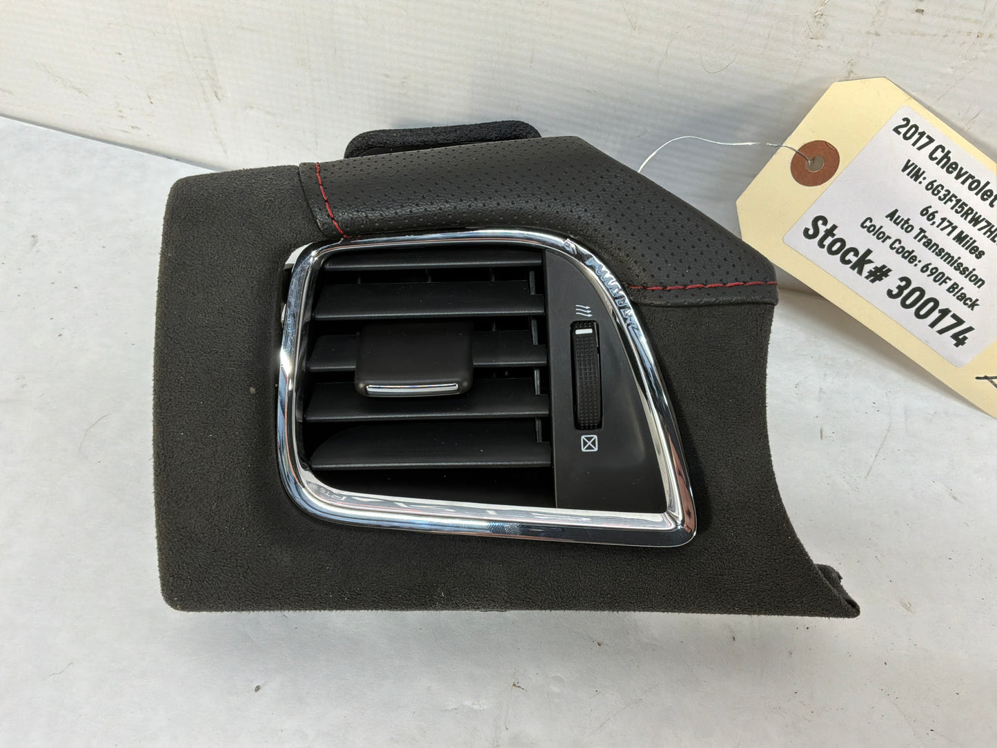 2017 Chevy SS Sedan LH Driver Suede Dash Vent Trim Panel OEM