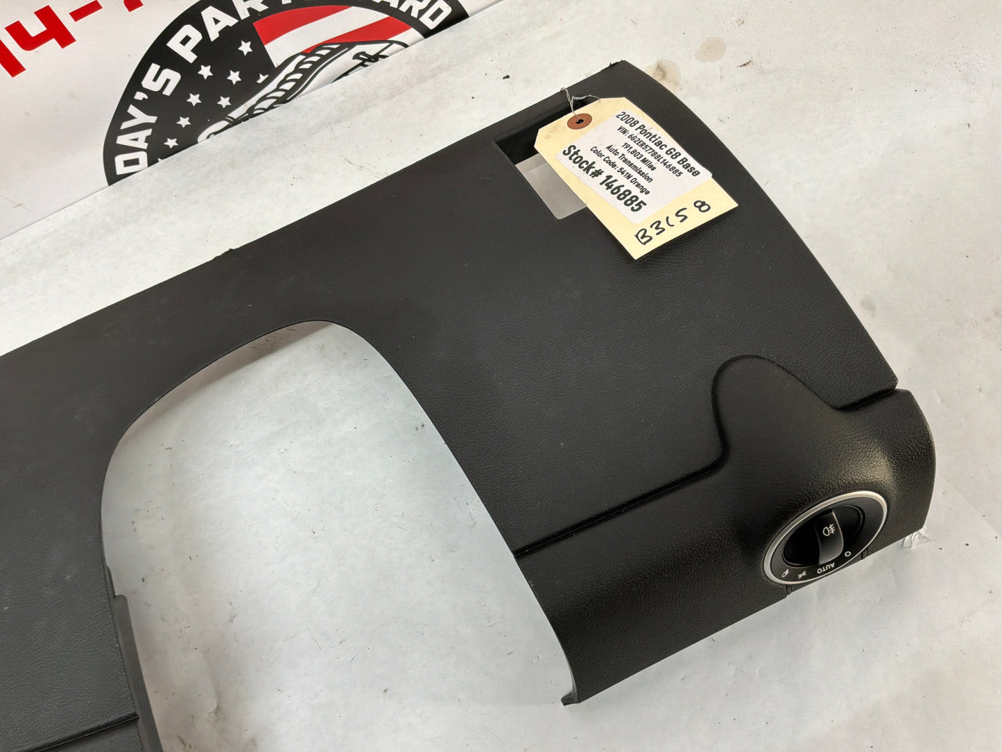 2008 Pontiac G8 Base LH Driver Lower Dash Knee Bolster Column Cover Trim Panel OEM