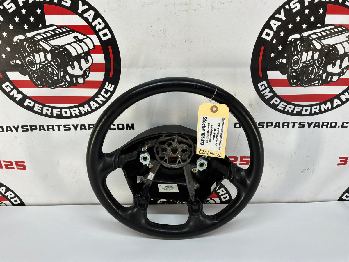2002 Chevy C5 Corvette Convertible Steering Wheel Black Leather OEM
