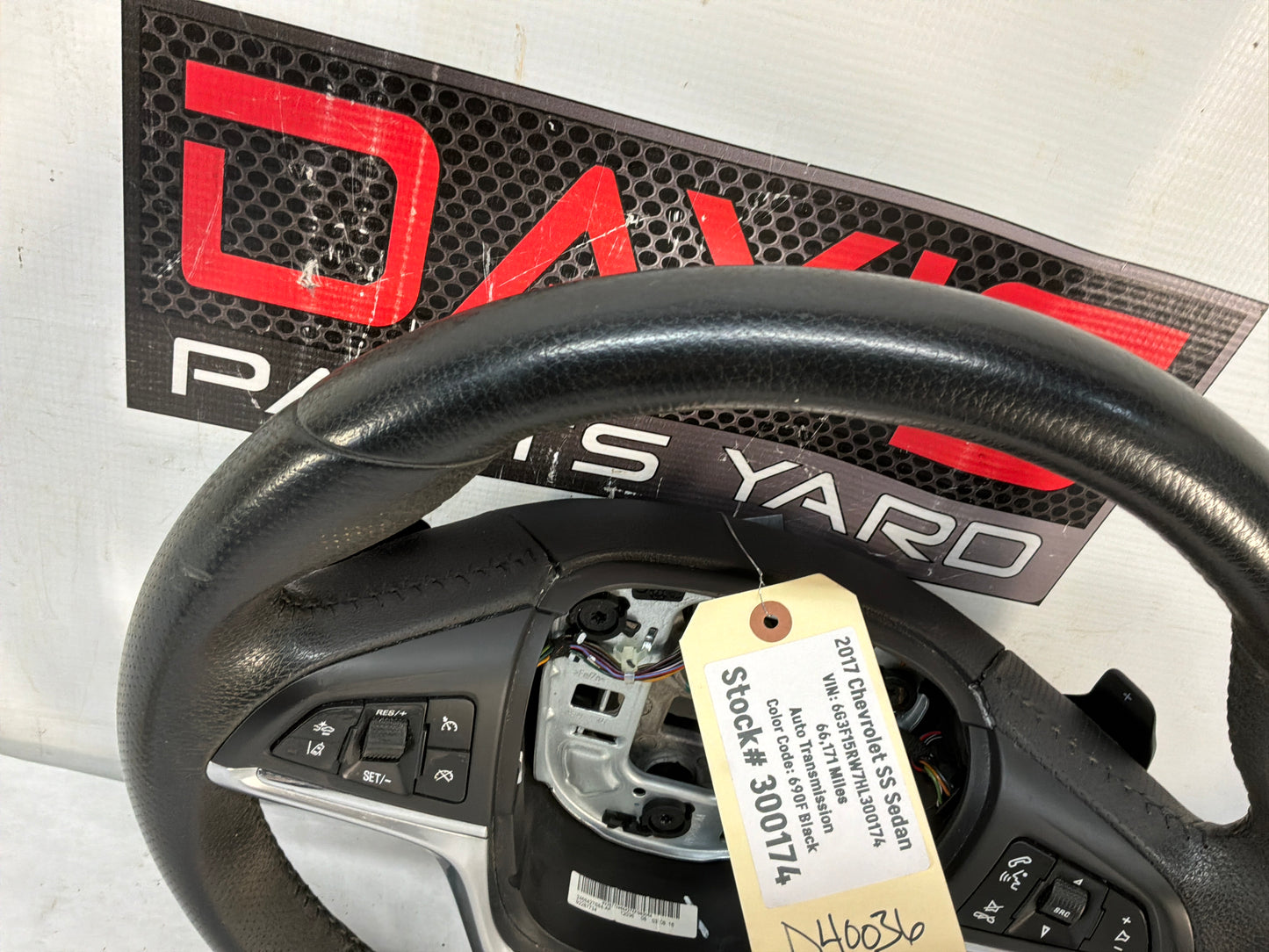 2017 Chevy SS Sedan Black Leather Steering Wheel OEM