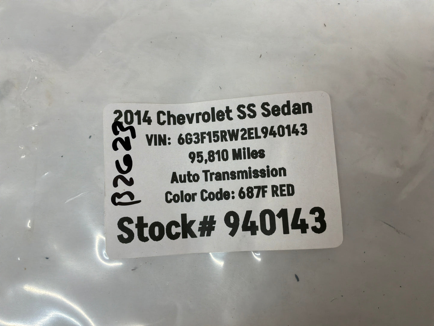2014 Chevy SS Sedan Fuel Tank Gas Door Cover Red OEM