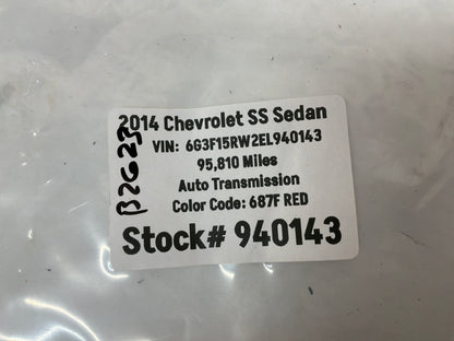 2014 Chevy SS Sedan Fuel Tank Gas Door Cover Red OEM