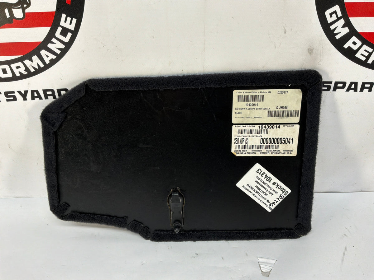 2002 Chevy Corvette Convertible LH Driver Trunk Cargo Storage Cover Lid Door Panel OEM