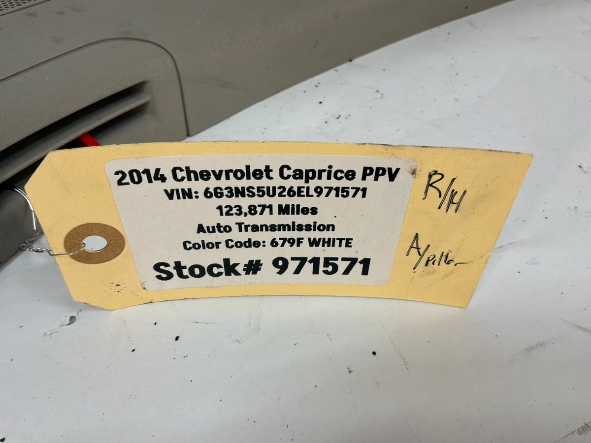 2014 Chevy Caprice RH Passenger Interior Windshield A Pillar Trim Molding OEM