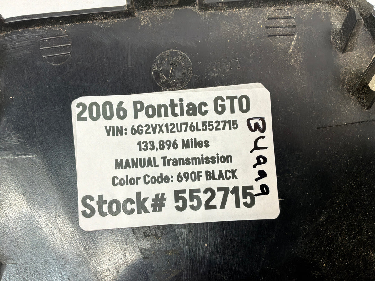 2006 Pontiac GTO Center Dash Upper Radio Bezel Top Trim Plate OEM
