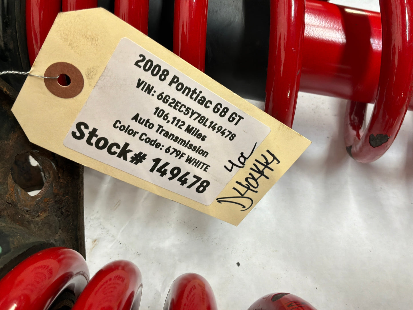 2008 Pontiac G8 GT Pedder Sports Ryder Suspension Struts Front and Rear