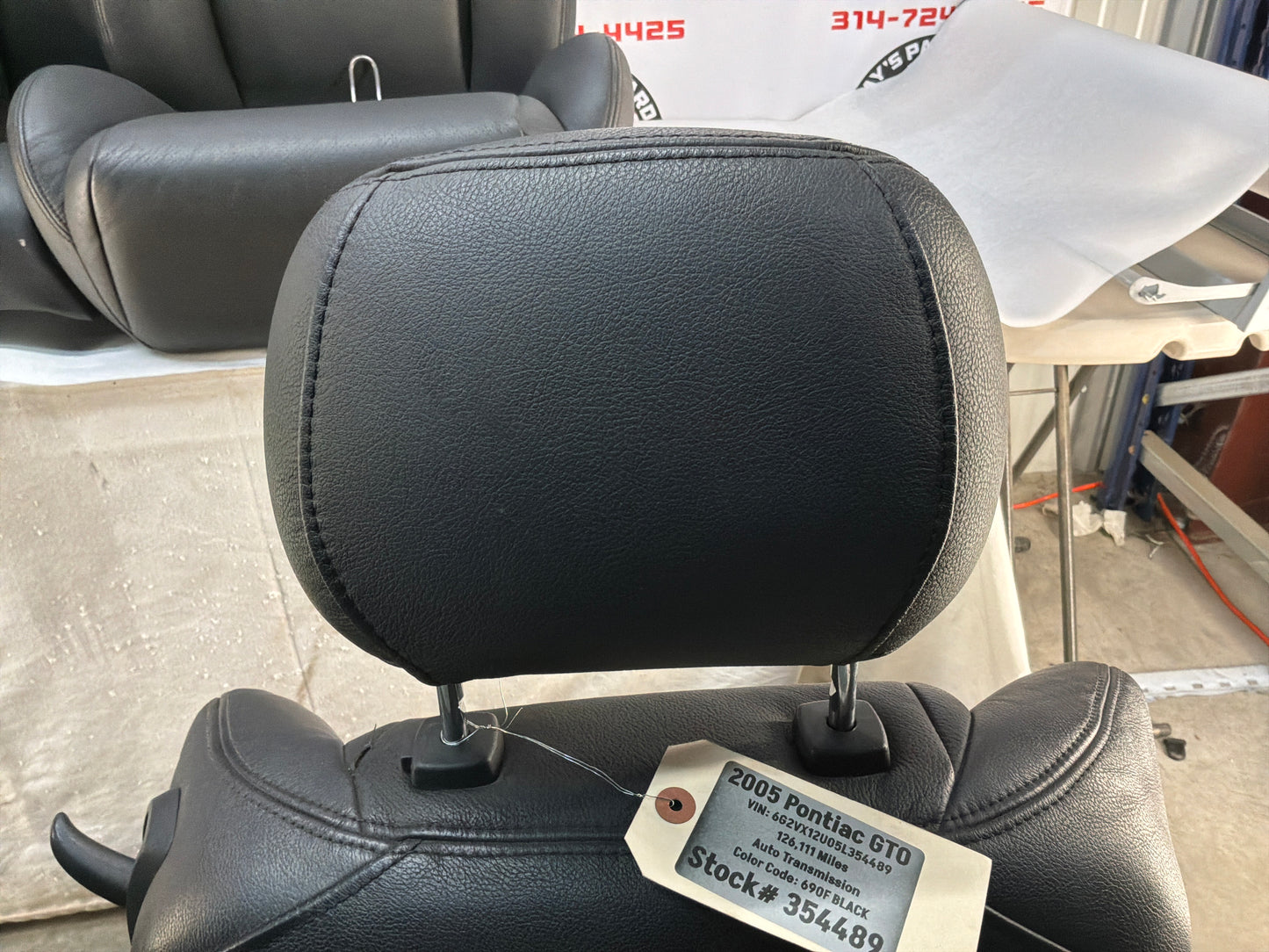 2005 Pontiac GTO Black Leather Front and Rear Seats Set OEM