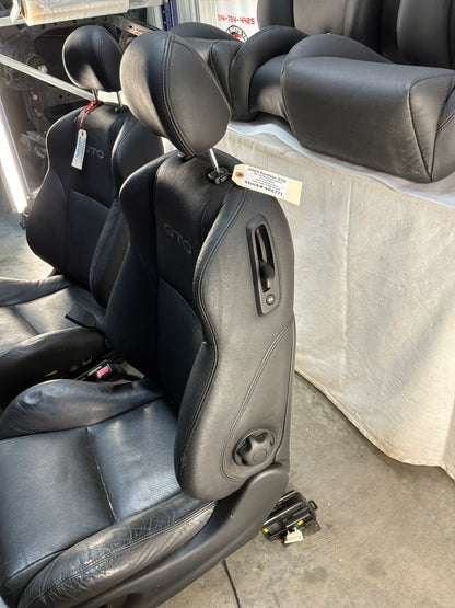 2005 Pontiac GTO Black Leather Front and Rear Seats Set OEM