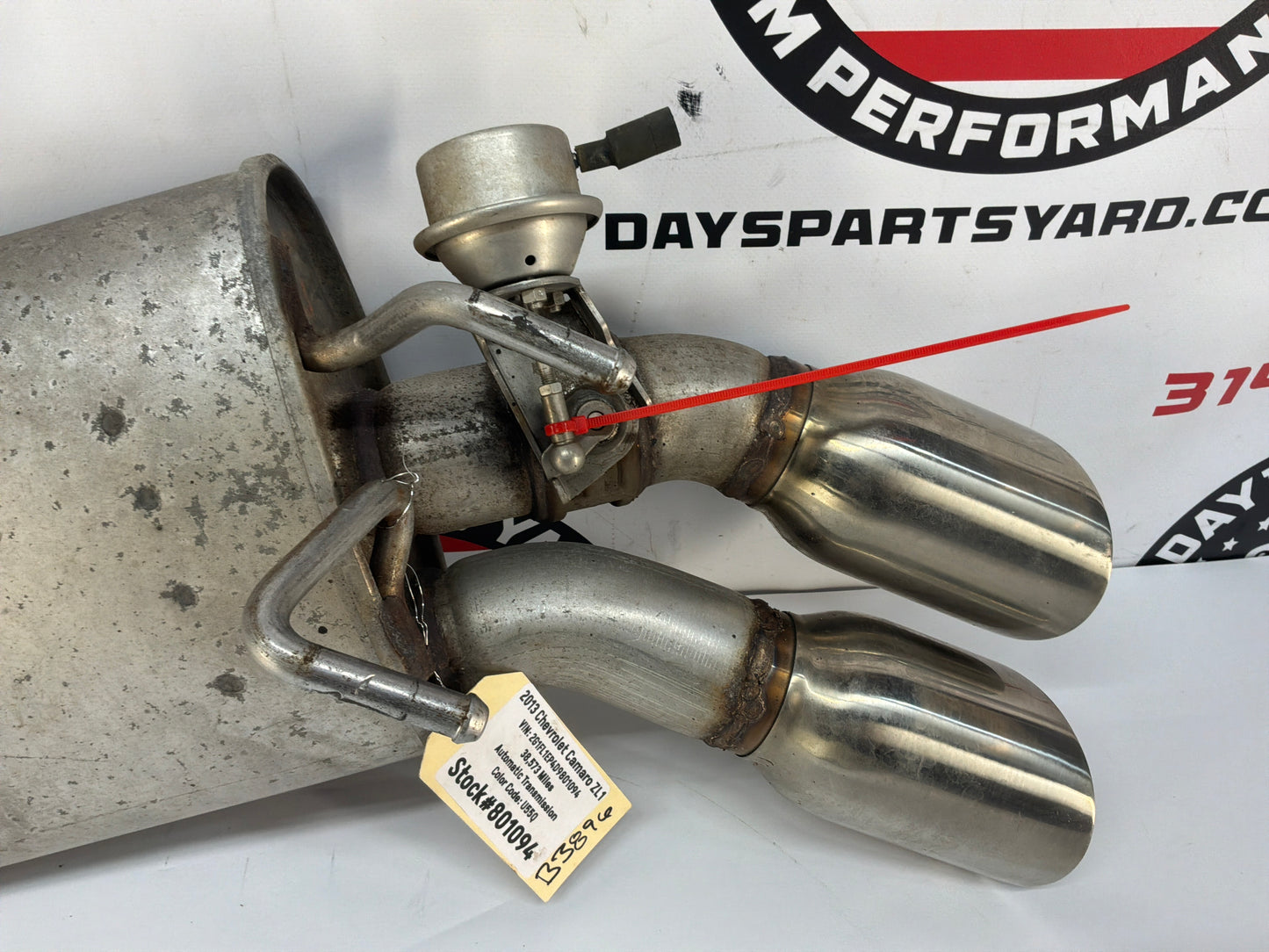 2013 Chevy Camaro ZL1 RH Passenger NPP Bi Mode Exhaust Muffler OEM