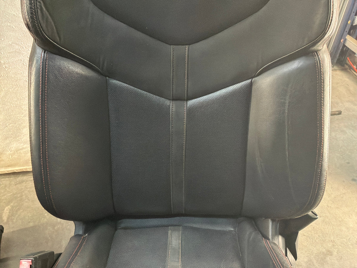 2014 Chevy SS Sedan Seats Fronts and Rears Black Leather Alcantara Suede OEM