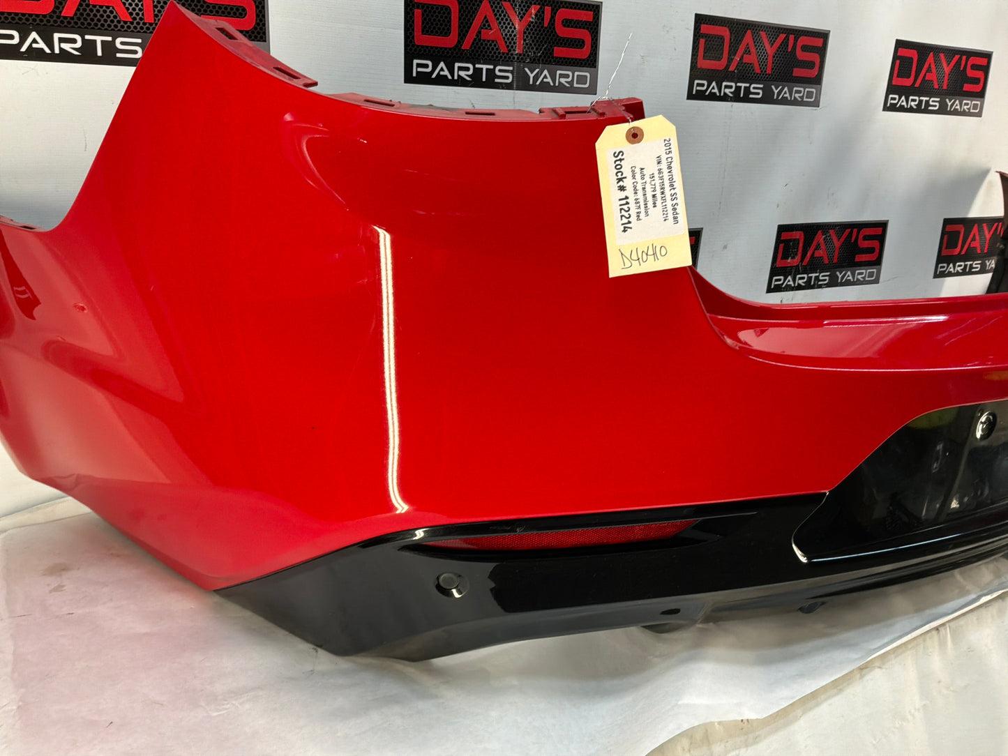 2015 Chevy SS Sedan Complete Rear Bumper Cover Panel Red OEM