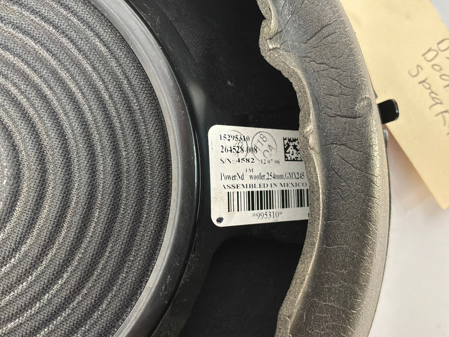 2007 Chevy C6 Corvette Convertible RH & LH Front Door Bose Speaker OEM