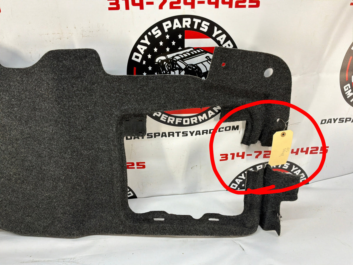 2009 Cadillac CTS-V RH Passenger Interior Quarter Trunk Carpet Felt Liner Trim Panels OEM