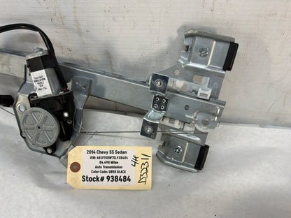 2014 Chevy SS Sedan LH Driver Rear Window Regulator w/ Motor OEM Aftermarket - Day's Parts Yard