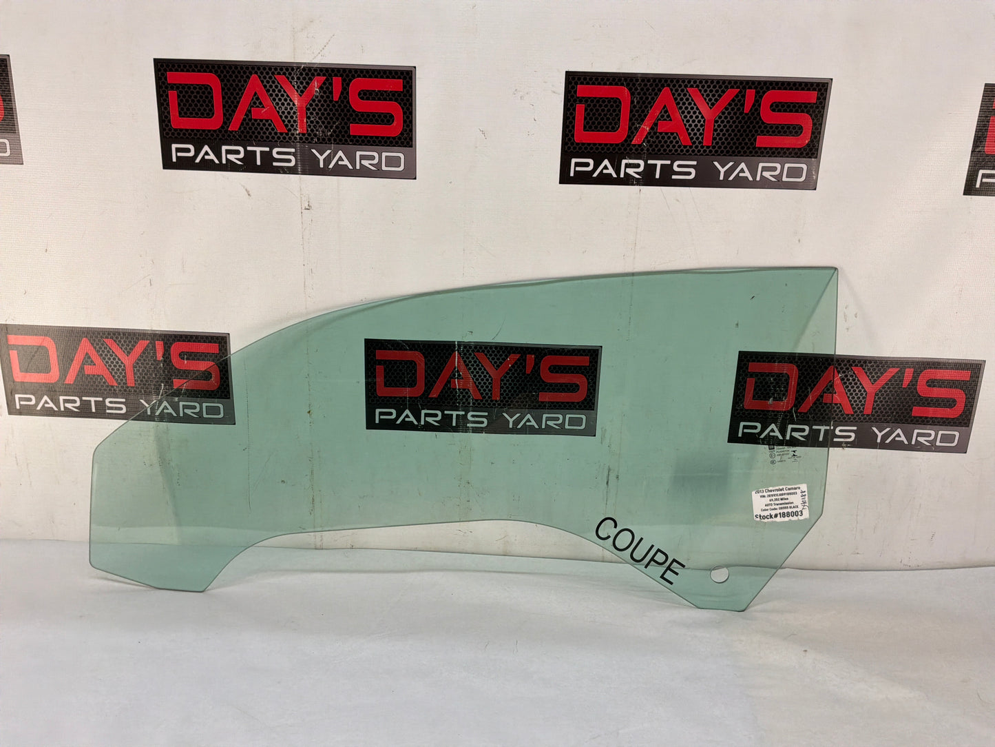 2013 Chevy Camaro SS LH Driver Front Door Window Glass OEM