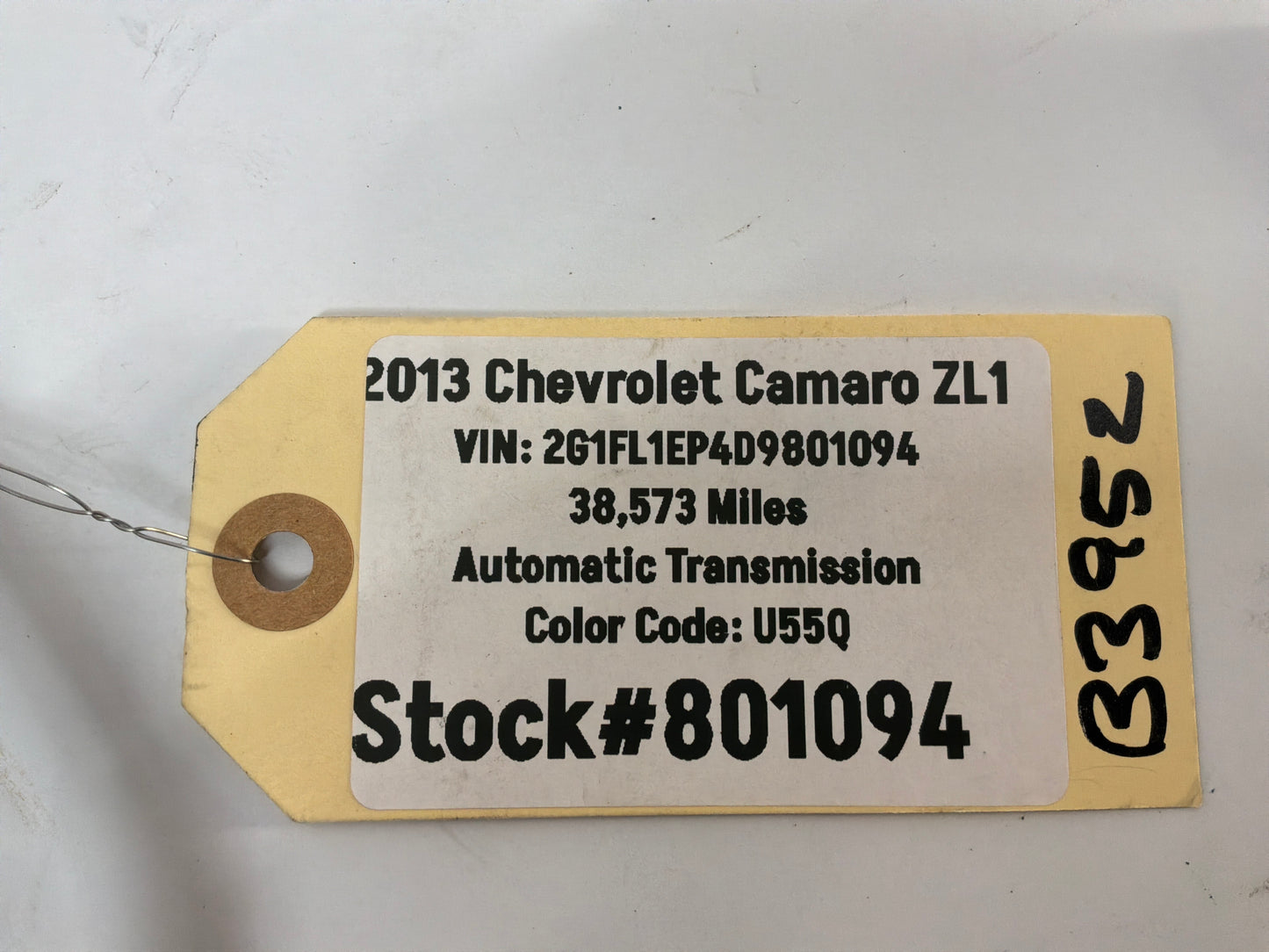 2013 Chevy Camaro ZL1 Emergency E Parking Brake Handle Lever OEM
