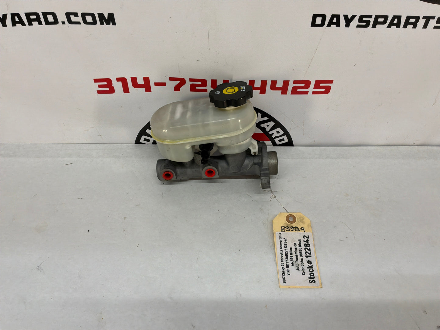 2007 C6 Corvette Convertible Brake Booster Master Cylinder Reservoir OEM