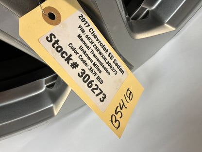 2017 Chevy SS Sedan Factory OEM Rear Wheel 19x9 OEM HAS A FLAT SPOT