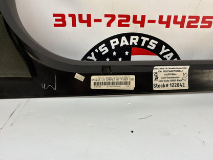 2007 Chevy C6 Corvette Convertible LH Driver Interior Carpet Retainer Sill Scuff Trim Cover Kick Panel OEM