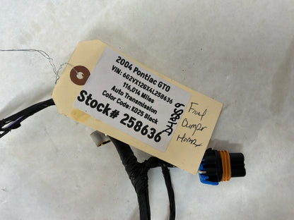 2004 Pontiac GTO Front Bumper Fog Light Lamp Wire Wiring Harness OEM