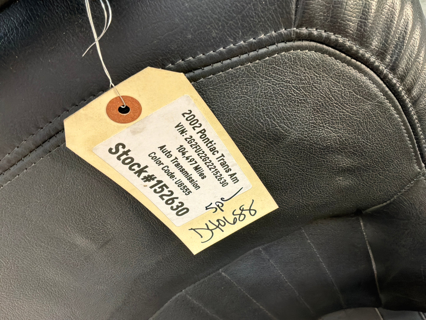2002 Pontiac Trans Am WS6 Fronts and Rears Black Leather Seats OEM