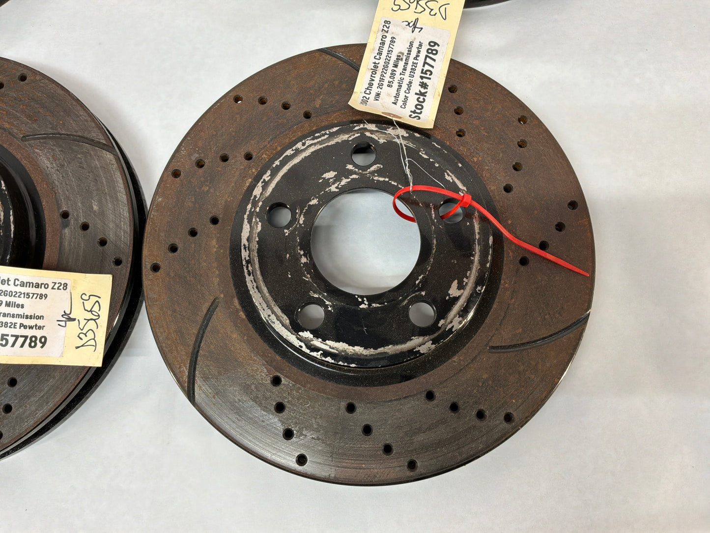 2002 Chevy Camaro Z28 Front and Rear Rotors Drilled and Slotted Rotors OEM