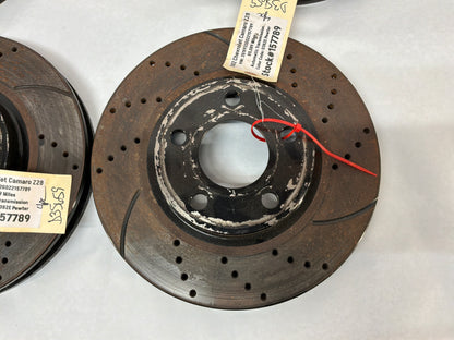 2002 Chevy Camaro Z28 Front and Rear Rotors Drilled and Slotted Rotors OEM