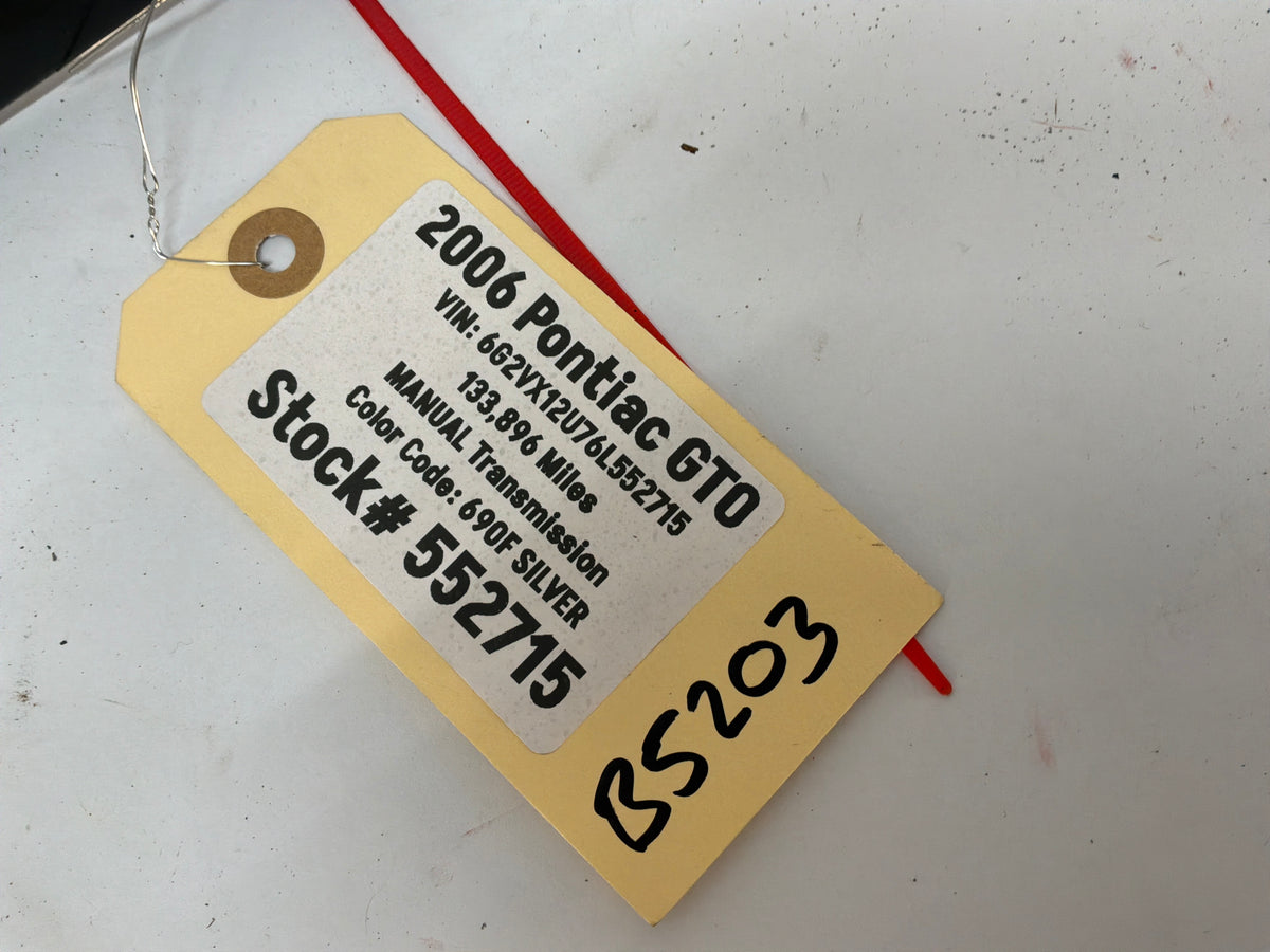 2006 Pontiac GTO RH Passenger Roof Panel Joint Finish Trim Molding OEM
