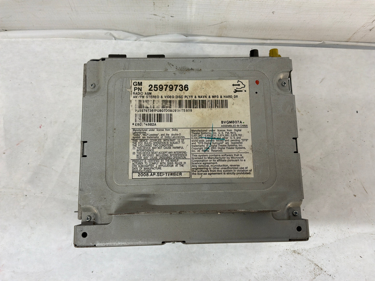2009-2011 Cadillac CTS-V CD Player w/ Navigation OEM