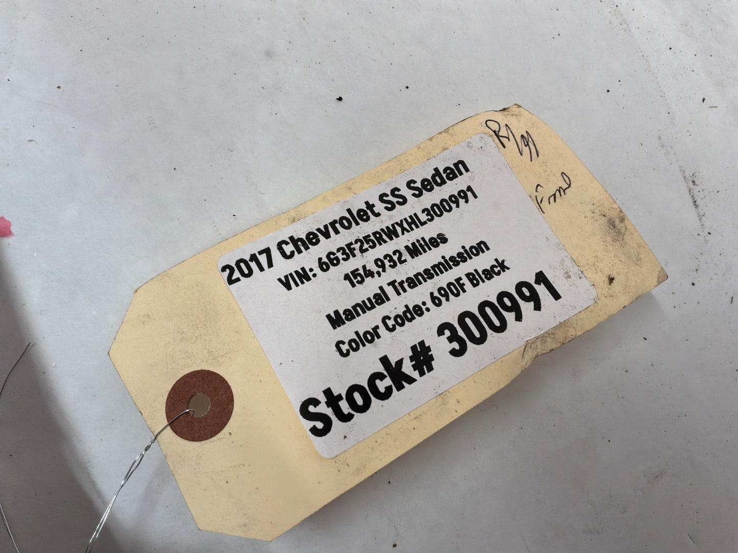2017 Chevy SS Sedan RH Passenger Front Suspension Lower Control Arm OEM