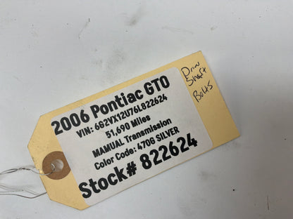 2006 Pontiac GTO Driveshaft Drive Shaft Propeller Hardware Nuts Bolts OEM