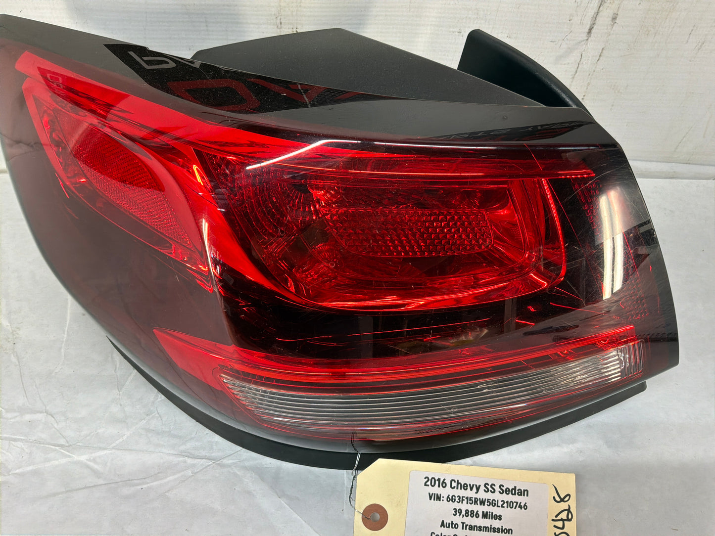 2016 Chevy SS Sedan LH Driver Outer Tail Light Taillight Stop Lamp OEM