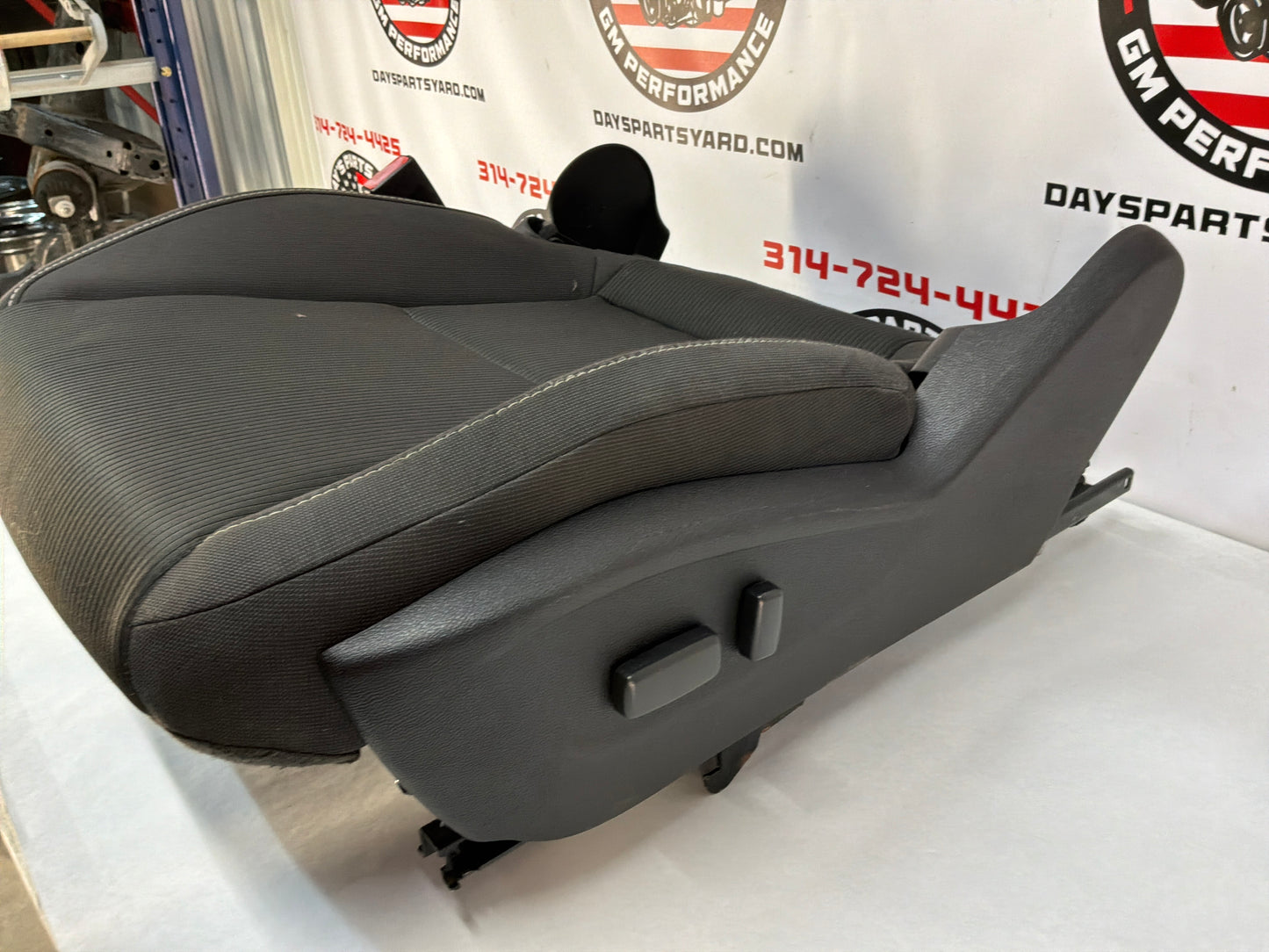 2014 Chevy Camaro LH Driver Front Seat Bottom Black Clothe OEM