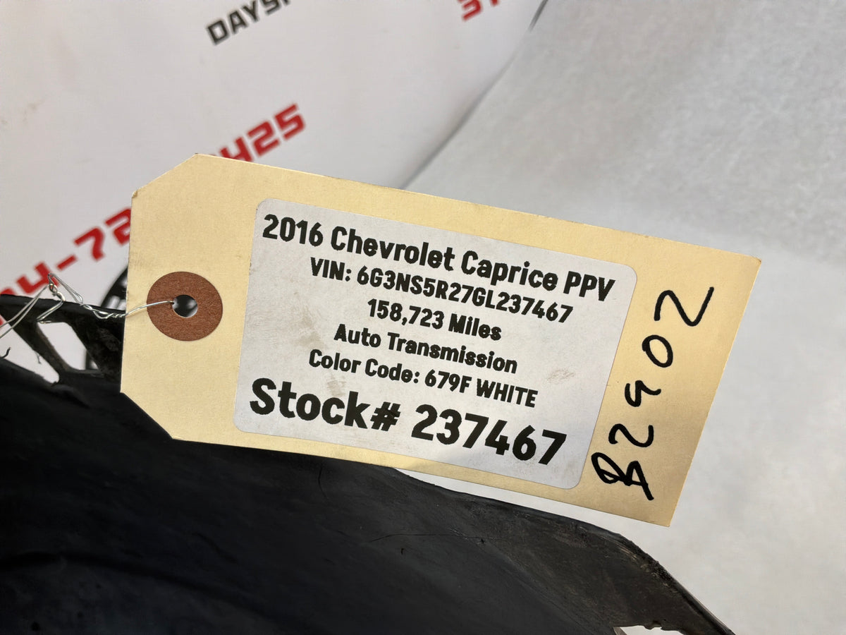 2016 Chevy Caprice PPV RH Passenger Rear Fender Wheel Well House Liner OEM