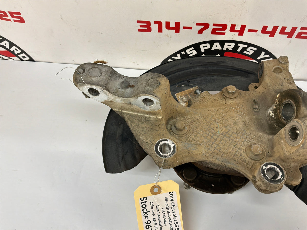 2014 Chevy SS Sedan LH Driver Front Spindle Hub Knuckle Wheel Bearing Assembly OEM