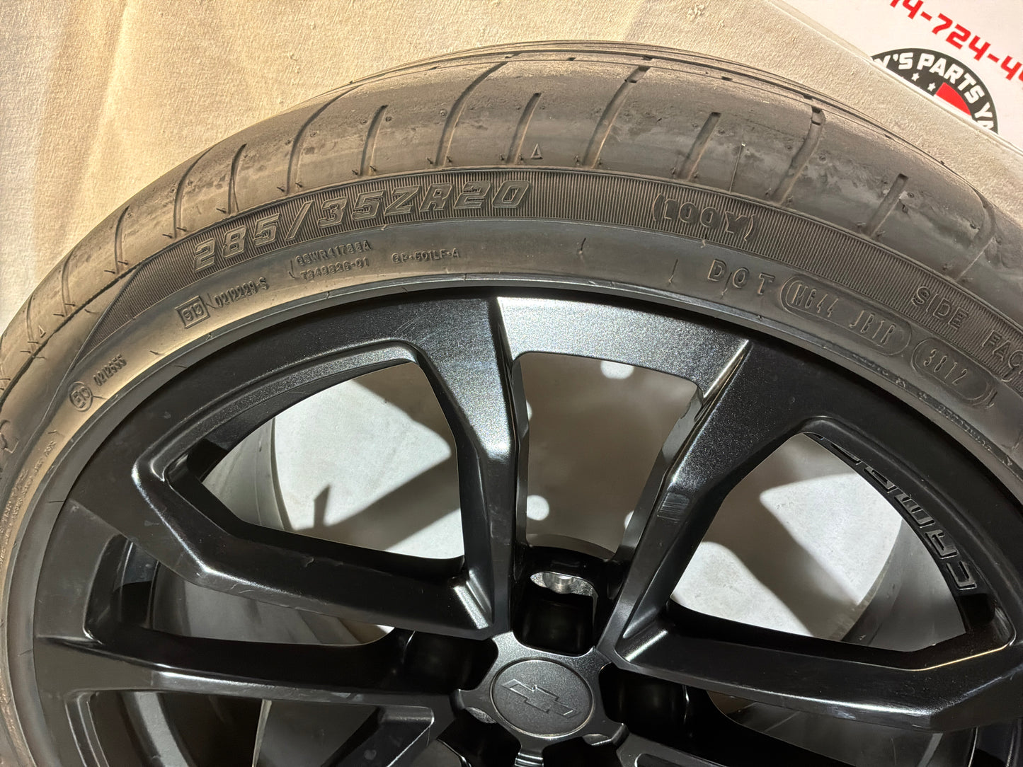 2014 Chevy Camaro ZL1 Factory OEM Wheels Rims and Goodyear Eagle F1 Tires 20X10 20X11