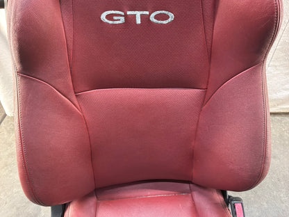 2004 Pontiac GTO Red Leather Seats Fronts and Rears OEM