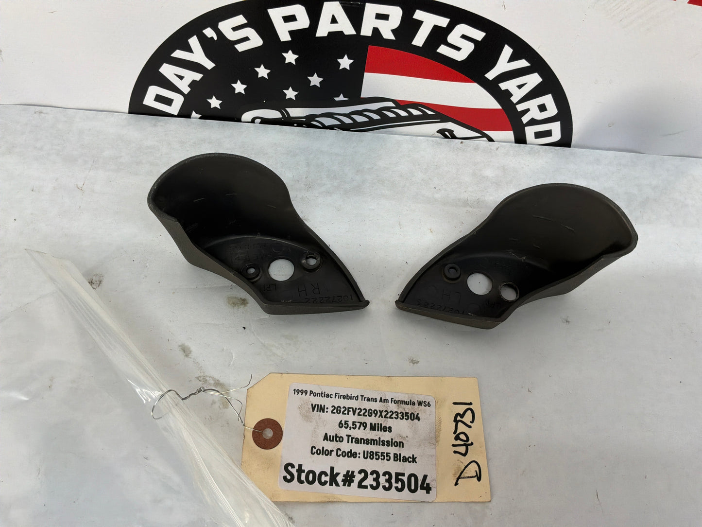 1999 Pontiac Firebird Trans Am Formula WS6 RH & LH Top Trim Cover End Cap Corner OEM