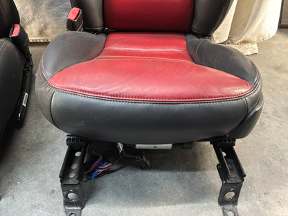2007 Chevy C6 Corvette Convertible Seats RH & LH Front Seats OEM Red & Black