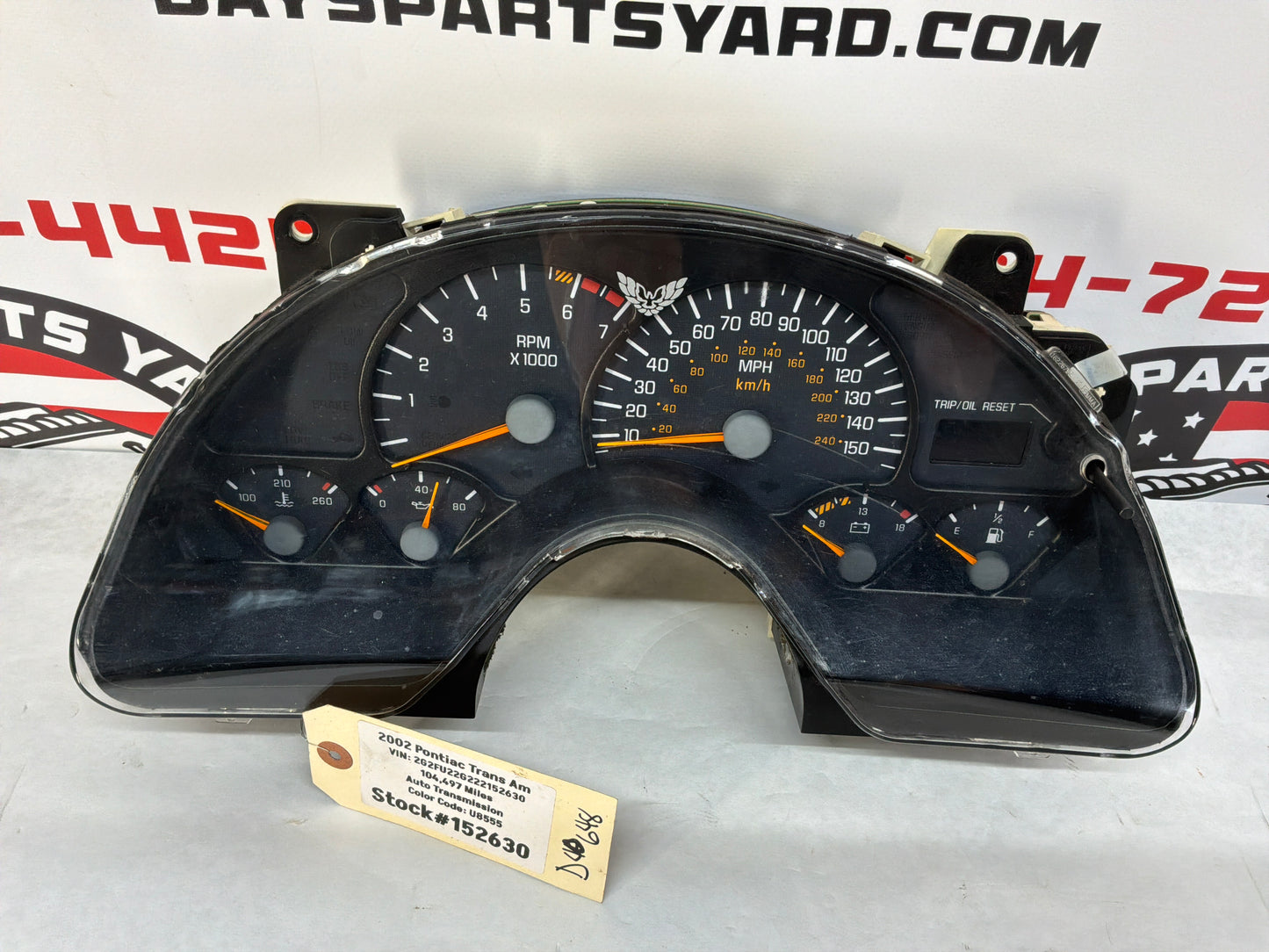2002 Pontiac Trans Am WS6 Gauge Cluster Speedometer Instrument Panel OEM