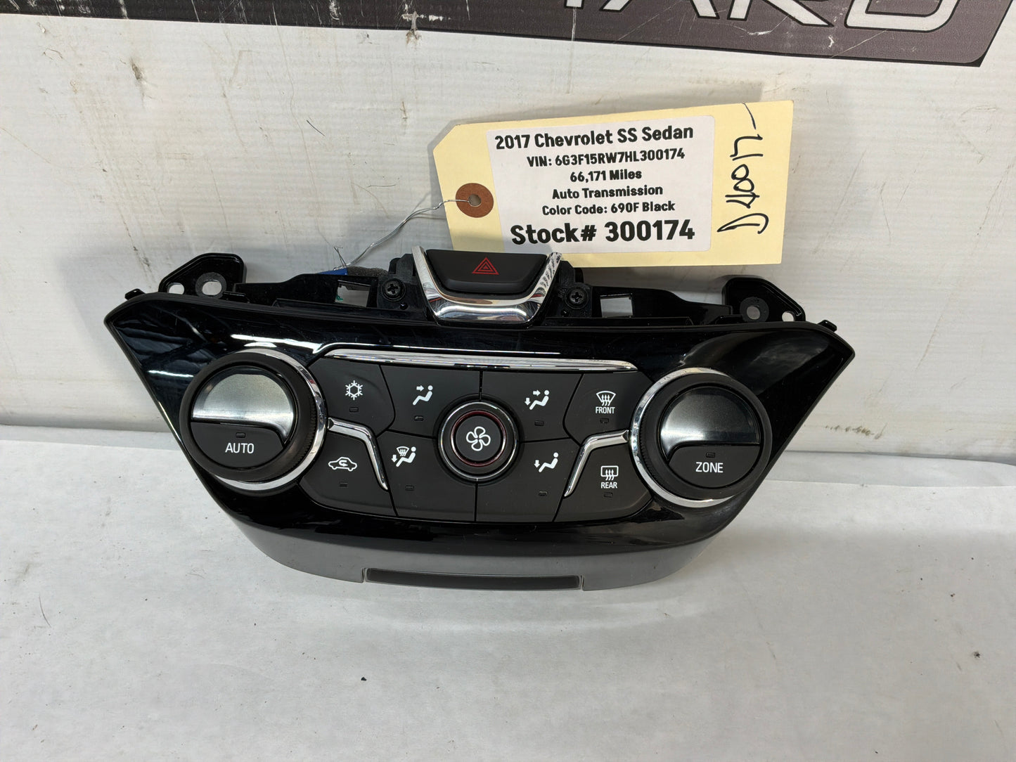 2017 Chevy SS Sedan Heater Air Conditioner HVAC Climate Controls OEM