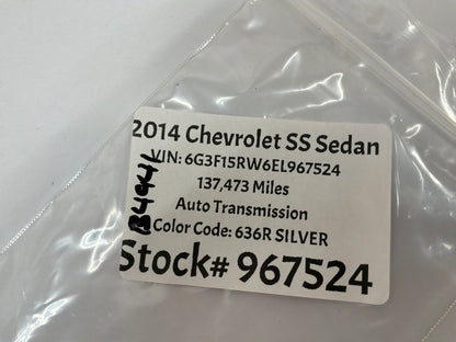 2014 Chevy SS Sedan SS Trunk Emblem Badge OEM