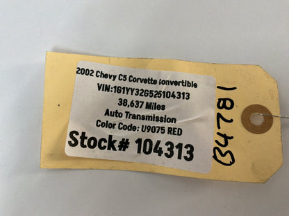 2002 Chevy Corvette Convertible Rear Bumper Tail Light Lamp Wire Wiring Harness OEM