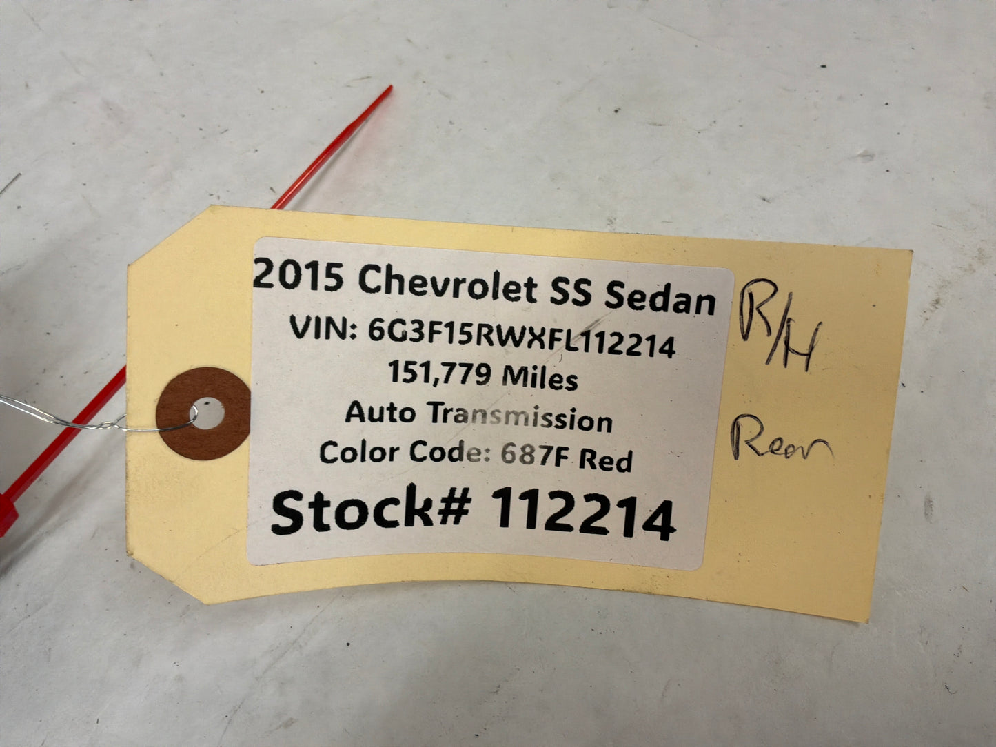 2015 Chevy SS Sedan RH Passenger Rear Window Switch Control Bezel OEM